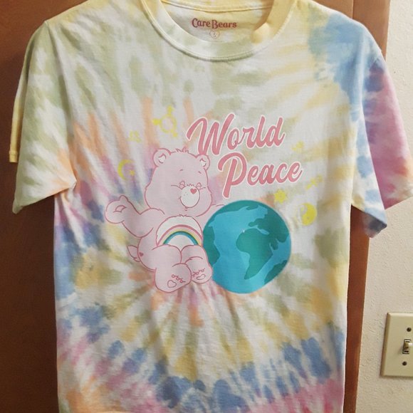 Care Bears | Shirts | Care Bears World Peace Tie Dye Graphic T Shirt ...